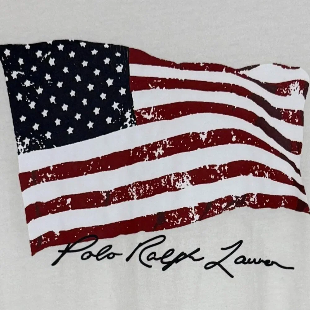Polo Ralph Lauren Flying American Flag Jersey T-Shirt USA Patriotic Size XXL
